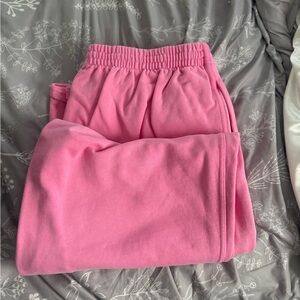 SKIMS Pink Fleece Joggers